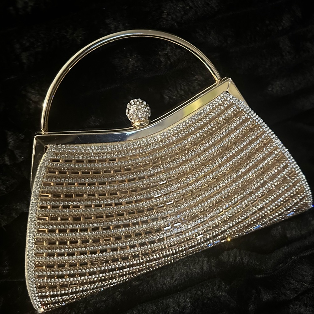 Gold Glitter Clutch